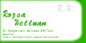 rozsa wellman business card
